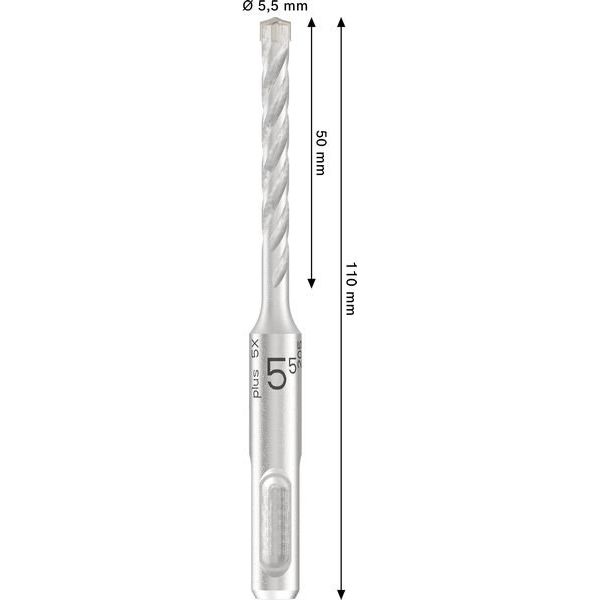 Bosch - Bohrer PRO SDS plus-5X 2608707230(VE10) Hammerbohrer 5,5 x