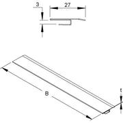 Niedax - Deckel für Kabeltragsystem Deckelstoßleiste Y-Form DSLY 3.0/300 S 25x295mm