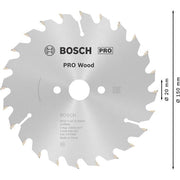 Bosch - Kreissägeblatt PRO Wood Kreissägeblatt, 2608640592 150 x 2,4 x 20 mm