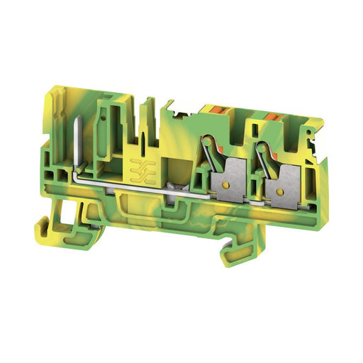 Weidmüller - Durchgangs-Reihenklemme Klemme APGTB 4 PE 3C/1 DL PUSH IN, 4 mm² − 50 Stück