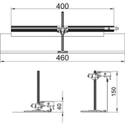 OBO Bettermann Vertr - Abzweigeinheit Unterflurkanal estrichbündig offen Abzweig OKA-G40040150FBR rechts