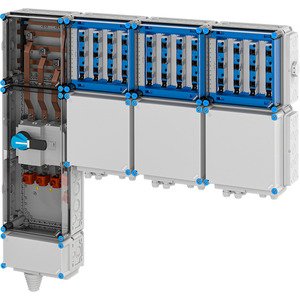 Hensel - Verteilerschrank für Energieversorgung Ladeverteiler Mi EV 22kW 12000 f.12 Ladep. a 22kW