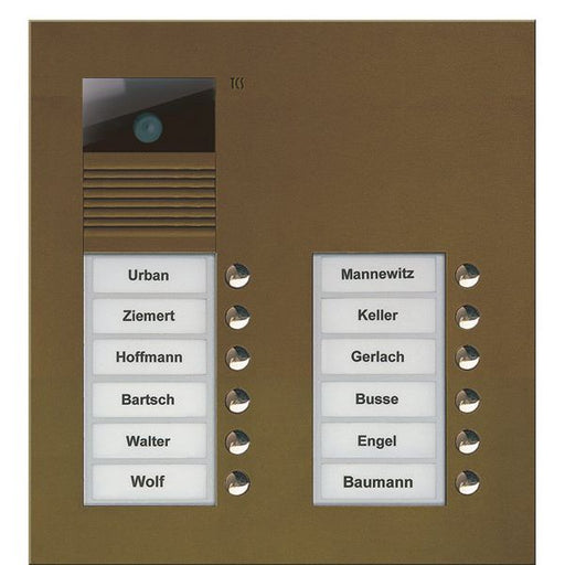 TCS Tür Control - Türstation für Türkommunikation Video color Außenstation V AVU15120-0012 PUK 12 Tasten 2-spal − 1 Stück