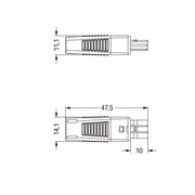 WAGO - Steckverbinder für steckbare Gebäudeinstallation Buchse m.Zugentlastungsge. 893-1022 − 50 Stück