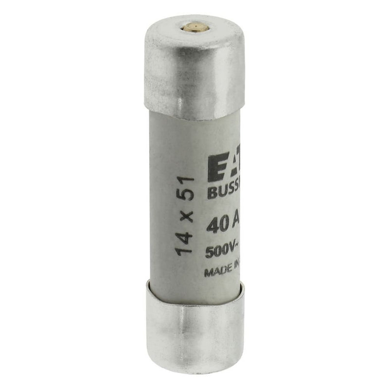 Eaton - Zylindrische Sicherung Sicherungseinsatz Nieders. CYL GG 14,#C14G40S 40A AC 500V 120kA − 10 Stück