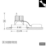 LTS Licht&Leuchten - Downlight/Strahler/Flutlicht LED-Einbaustrahler SCEKLP TRI #639288 Scene6 830 45° ws