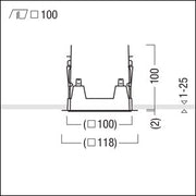 Zumtobel Group - Mechanisches Zubehör/Ersatzteile für Leuchten Planarrahmen PANOS INF #60800787 Q100 PLANAR FRAME
