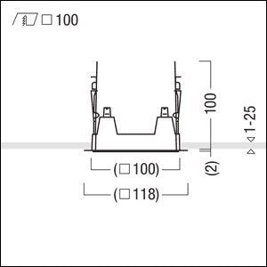 Zumtobel Group - Mechanisches Zubehör/Ersatzteile für Leuchten Planarrahmen PANOS INF #60800787 Q100 PLANAR FRAME