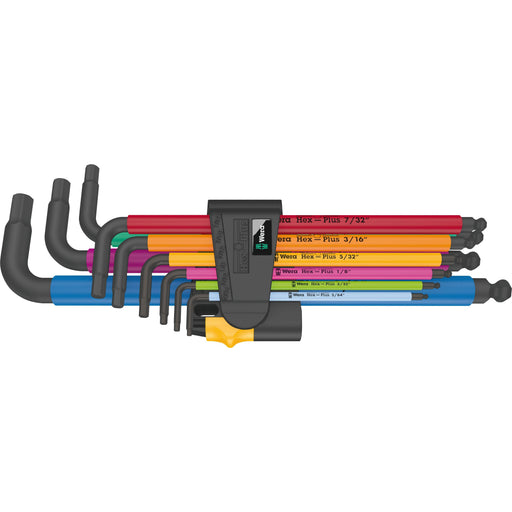 Wera - Innensechskantschlüsselset Winkelschlüsselsatz 05022640001 Hex-Plus Multicolour