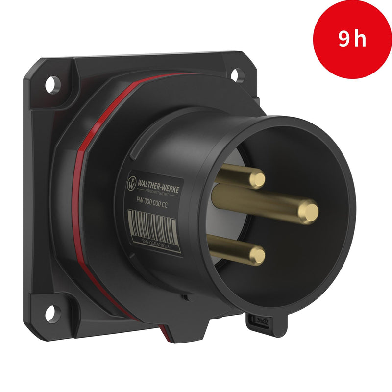 Walther Werke - CEE-Gerätestecker (IEC 60309) CEE NEO Anbaugerätestecker FW631309CC gerade 32A 3P 9h