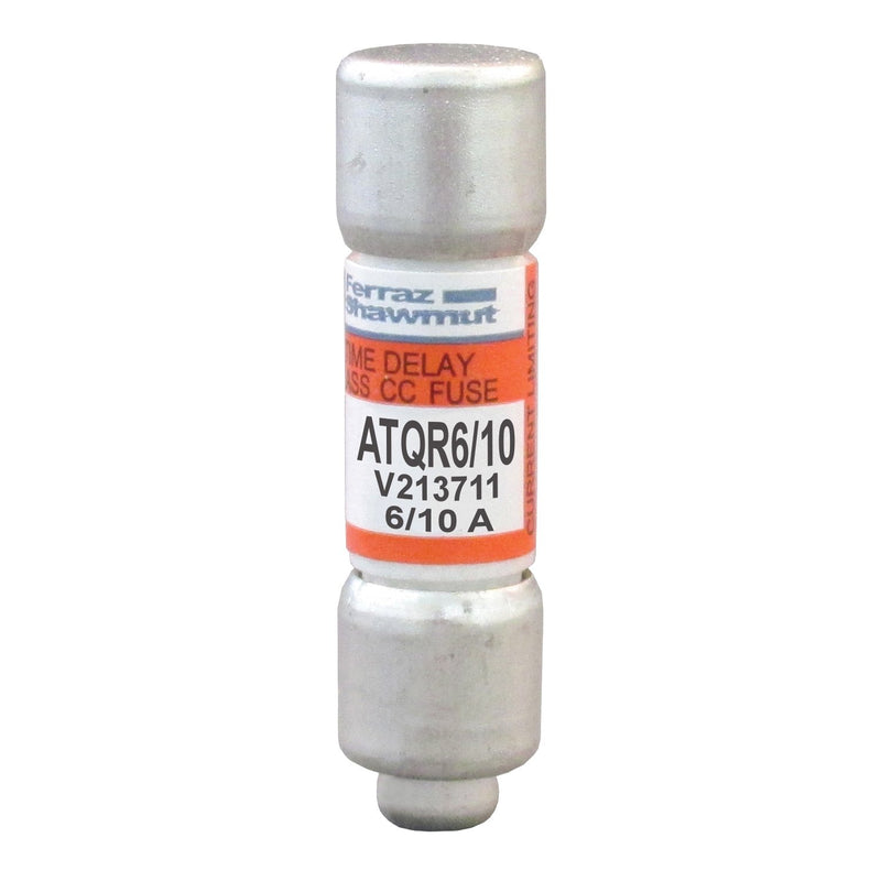 Mersen - Zylindrische Sicherung Sicherungseinsatz Class CC ATQR6/10 T ATQR 10x38 0,6A − 10 Stück