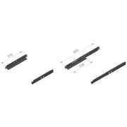 Enoc - Komponente für den Ausbau (Schaltschrank) 19Zoll Stützschienen SS 80-S-S 370-600mm 80kg