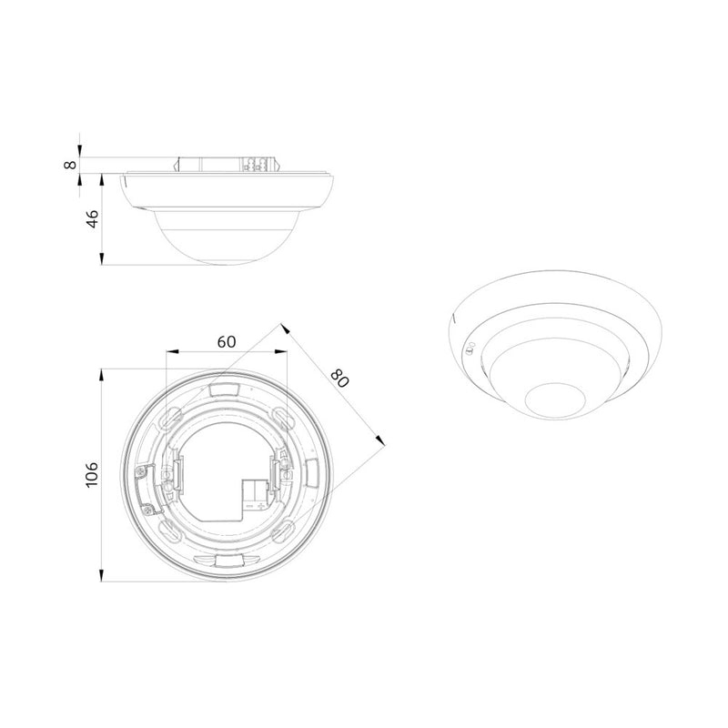 BEG Brück Electronic - Bussystem-Bewegungsmelder Präsenzmelder PD4N-KNX-ST-UP