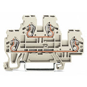 WAGO - Schutzleiter-Reihenklemme Doppelstockklemme 870-967/999-950 2,5 mm²,lichtgrau − 50 Stück