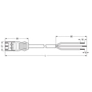 WAGO - Konfektionierte Leitung für steckbare Gebäudeinstallation konfekt. Anschlussleitung 771-9993/3206-101 Eca,Stecker