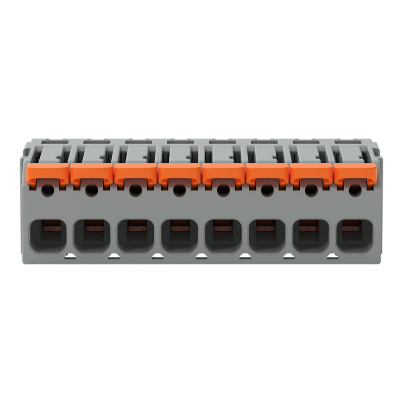 WAGO - Kabelsteckverbinder für Leiterplattensteckverbinder 1-Leiter-Federleiste,Hebel 2231-1108/327-000 PushinCAGECLAMP,grau − 50 Stück
