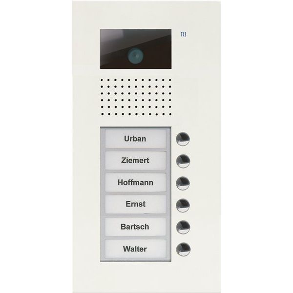 TCS Tür Control - Türstation für Türkommunikation Video color Außenstation V AVU14060-0019 PUK 6 Tasten 1-spalt