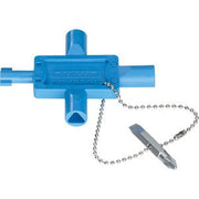 Hensel - Schlüssel für Gehäuse/Schränke Multikey für Doppelbart US 1 3-/4-Kant 8 +Schlitz