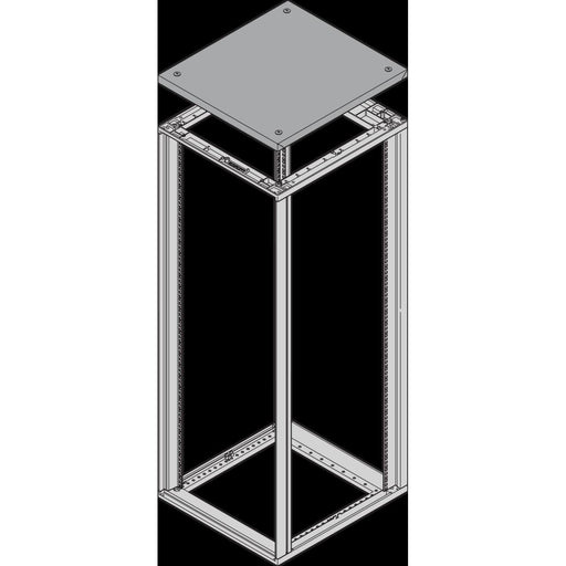 Schroff - Dach-/Bodenelement (Gehäuse/Schaltschrank) Dach angehoben 25230012 T800mm RAL7021