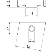 OBO Bettermann - Gleitmutter MS40SN M12 ZL M12, für Profilsch. − 50 Stück