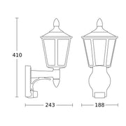 Steinel - Decken-/Wandleuchte Sensor-Außenleuchte L 15 S weiß 240 x 190 x 410 mm