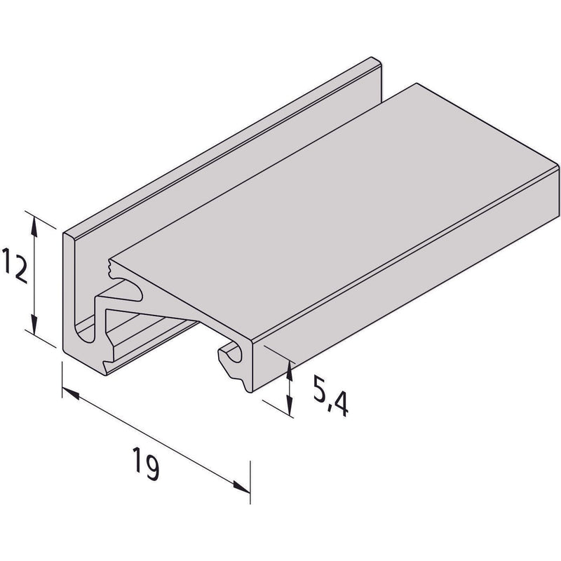 Hera - Mechanisches Zubehör/Ersatzteile für Leuchten LED-Aufbauprofil 1m 61500035113 schwarz