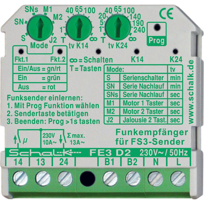 Schalk - Funkempfänger Funk-Empfängerschalter FE3 D2 − 1 Stück