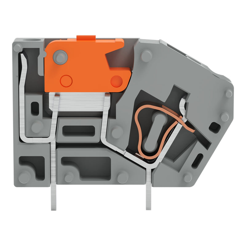 WAGO - Leiterplattenklemme Anreihbare Leiterplattenk. 742-101 2,5 mm²,grau − 96 Stück