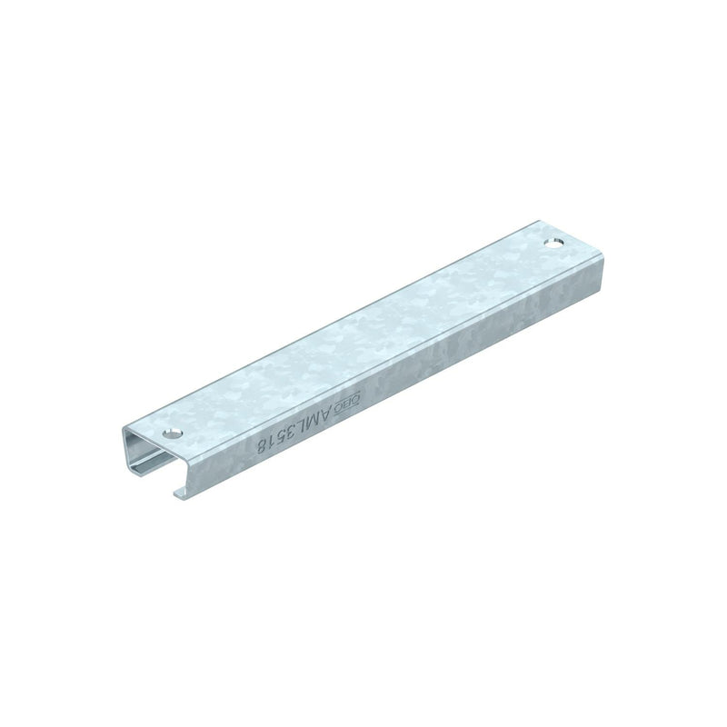 OBO Bettermann - Stiel/Profilschiene Profilschiene gelocht AML3518P0200FT SW 16,5mm 200x35x18