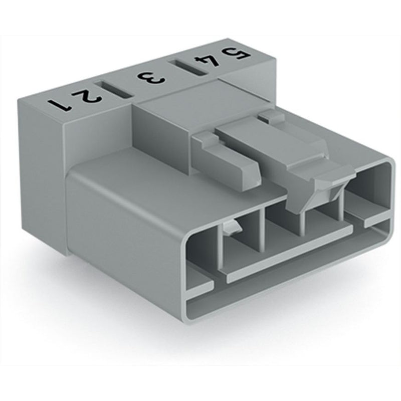 WAGO - Leiterplattensteckverbinder Stecker für Leiterplatten 890-855/011-000 5-polig,grau − 50 Stück