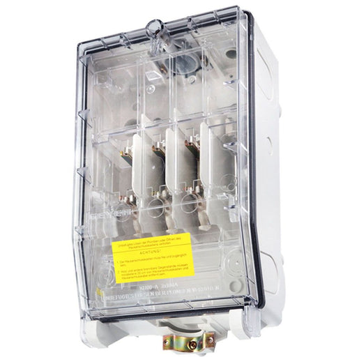 GSAB Elektrotechnik - Sicherungskasten Hausanschlußkasten NH00 99.00.100t mit transp. Deckel