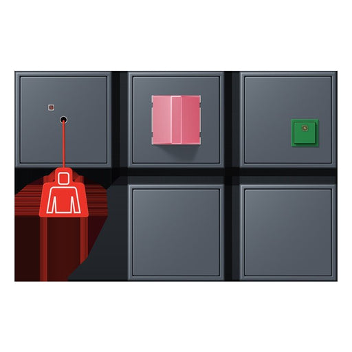 Jung - Behindertenelement für Installationsschalterprogramme Notrufset mit USV NRS LC 0834-2 262