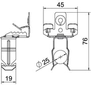 OBO Bettermann - Befestigungsklammer Trägerklammer SCVPO 3-7 D25 m.Rohraufna. u. 25mm − 50 Stück
