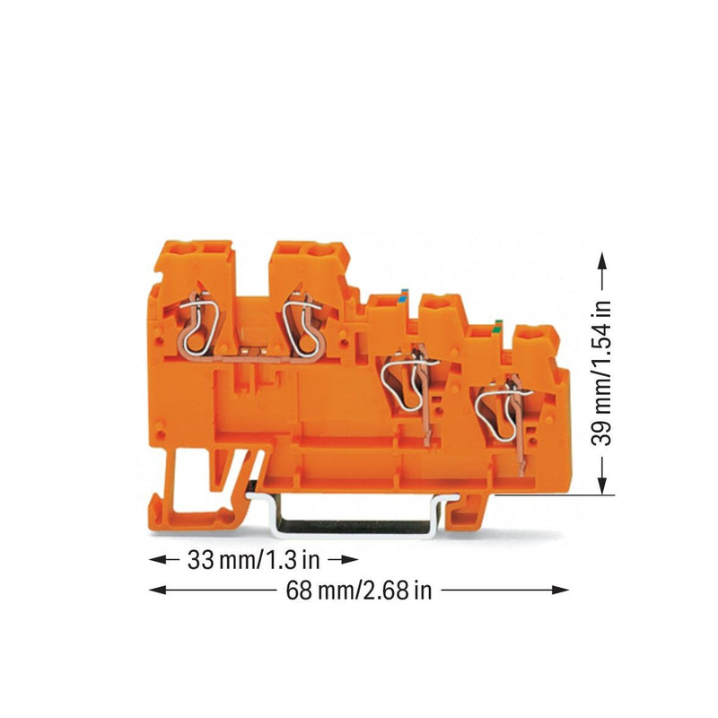 WAGO - Initiator/Aktor-Reihenklemme Einspeiseklemme 270-577 3-Leiter-Aktoren − 10 Stück