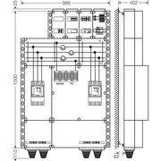 Hensel - Verteilerbaugruppe mit Leistungsschalter Mi AE 6655 200kW/220kVA, 3-p