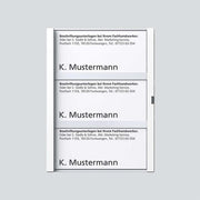 Siedle&Söhne - Zubehör/Ersatzteile für Türkommunikation Namensschild ws kpl. 200029794-00 f.TM 612-3 W