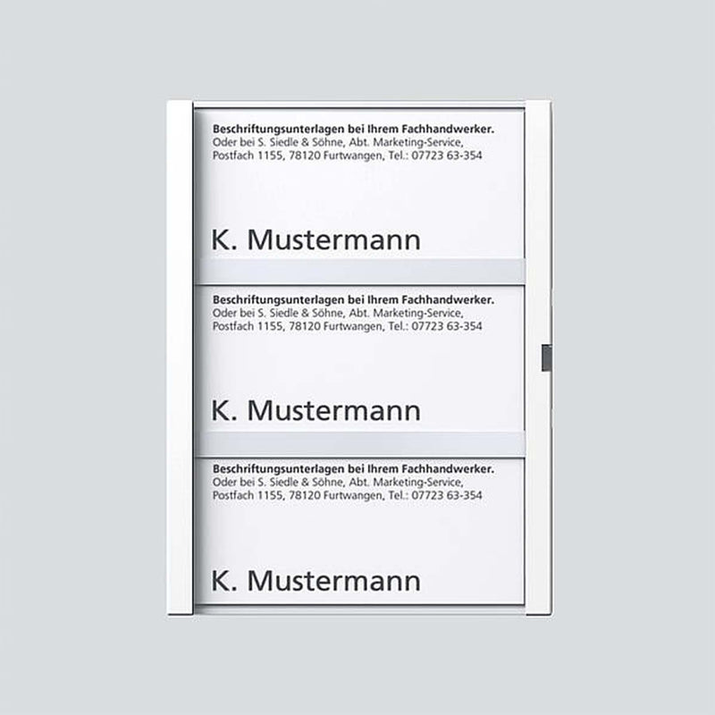 Siedle&Söhne - Zubehör/Ersatzteile für Türkommunikation Namensschild ws kpl. 200029794-00 f.TM 612-3 W