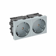 OBO Bettermann - Steckdose 33 Grad, 2-fach STD-D3SC AL2 Schutzkontakt,Con.45