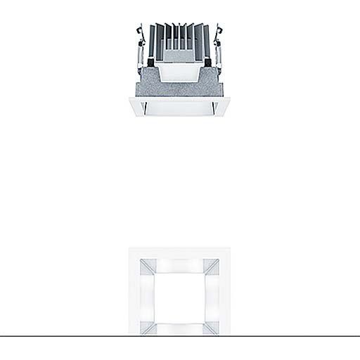 Zumtobel Group - Downlight/Strahler/Flutlicht LED-Deckeneinbauleuchte PANOS EVO #62907039 Q100L 830 LDO AL WH