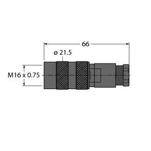 Turck - Rundsteckverbinder, feldkonfektionierbar (Industriesteckverbinder) Steckverbinder BK51-0 konfektionierbar