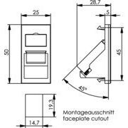Telegärtner - Kommunikationsanschlussdose Kupfer Modulaufnahme 100021412 25x50,1-fach − 125 Stück