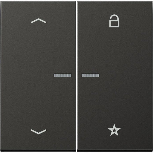 Jung - Bedienelement intelligent eNet Funk-Steuertaste FM AL 1701 P AN 2fach, Symbol Pfeil