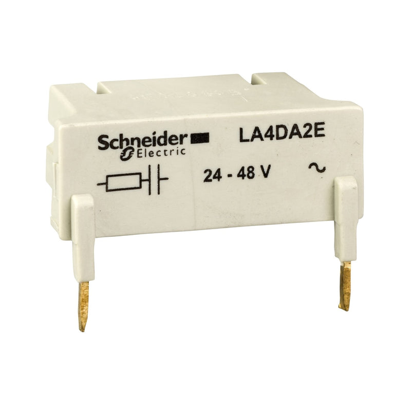 Schneider Electric - Baustein für Schutzbeschaltung Überspannungsbegrenzer LA4DA2E RC 24- 48VAC