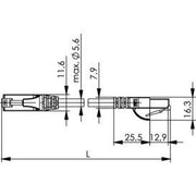 Telegärtner - Patchkabel Kupfer Patchkabel U/UTP Cat.6 100008327 2,0 m weiß, LSZH