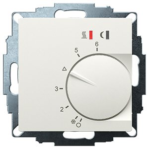 Eberle Controls - Raumthermostat/Uhrenthermostat UP-Raumregler 5-30C AC230V UTE2800-R-RAL9010M55 16A, 1 Schließer