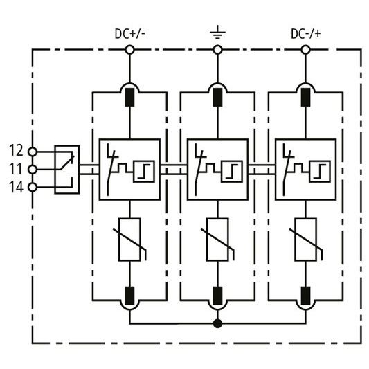 DEHN - Photovoltaik-DC-Stringbox Generatoranschlusskasten DCU 2 YPV 1100 1M 2S für PV-Anlagen
