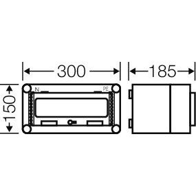 Hensel - Installationskleinverteiler Automatengehäuse Mi 1111 12TE m.1Klappdeckel − 1 Stück
