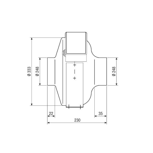Maico - Ventilator für Rohreinbau Radial-Rohrventilator 1056 ERR 25/2 EC 1056m3/h, NW200