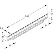 Niedax - Trennwandhalterung für Installationskanal Adapterschiene TS 35T60 − 10 Stück