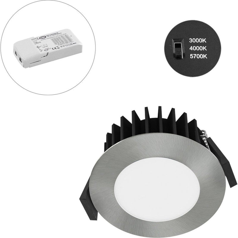 EVN Lichttechnik - Downlight/Strahler/Flutlicht LED-Spot 230V DALI IP54 L54D101325 3000-5700K chr-sat